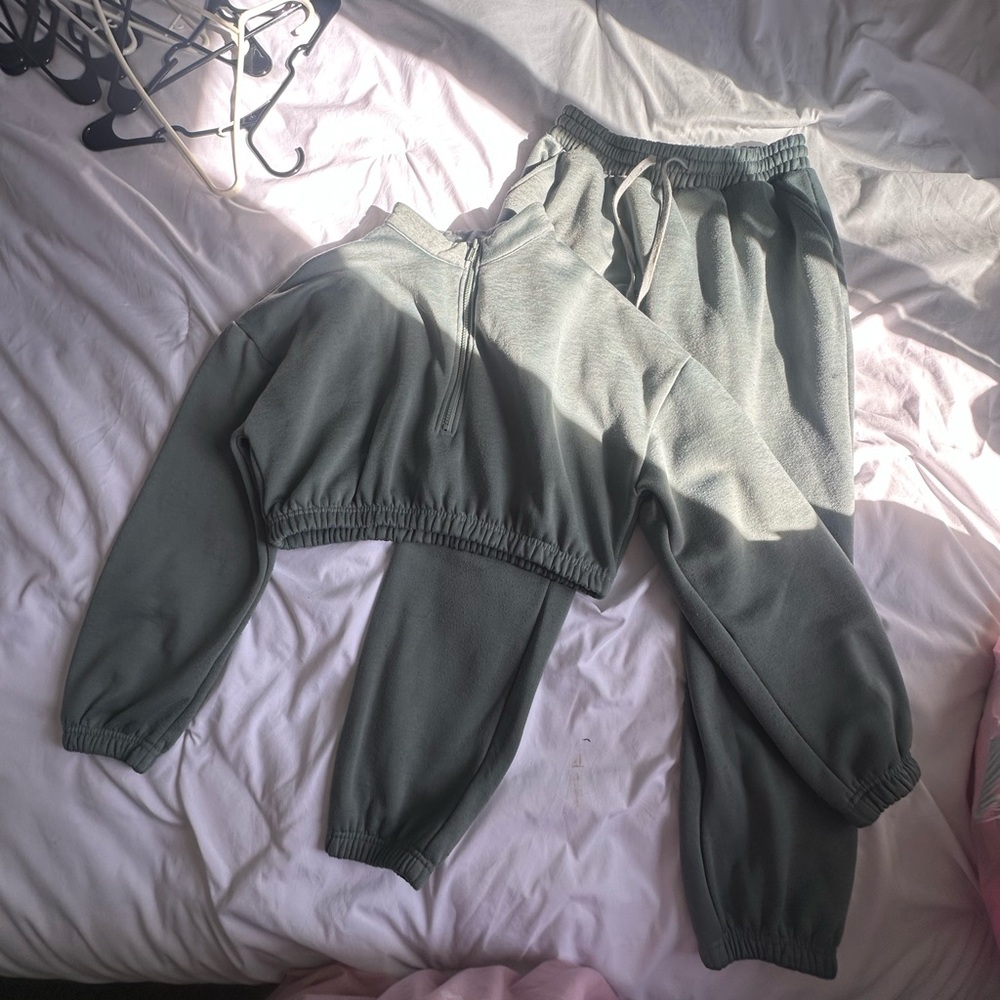 2 piece crop jacket set